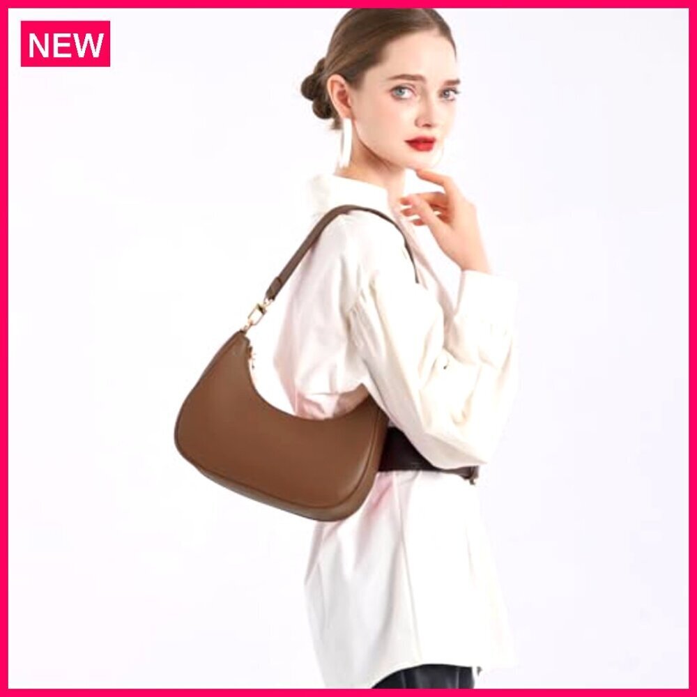 Lightweight Hobo Shoulder Bag with Zipper Pocket for Daily Use - Picture 3 of 8
